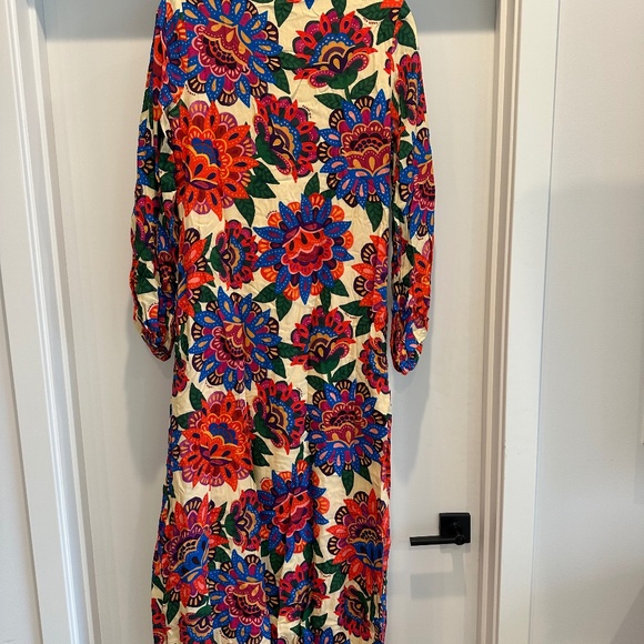 Farm Rio Long-Sleeve Button-Front Midi Dress - Picture 4 of 5